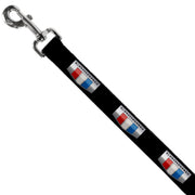 Dog Leash - CAMARO Six Badge Black/Silver/Red/White/Blue