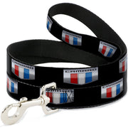 Dog Leash - CAMARO Six Badge Black/Silver/Red/White/Blue