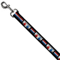 Load image into Gallery viewer, Dog Leash - CAMARO Six Badge/Stripe Black/Silver/Red/White/Blue

