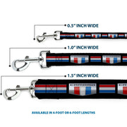 Dog Leash - CAMARO Six Badge/Stripe Black/Silver/Red/White/Blue