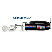 Dog Leash - CAMARO Six Badge/Stripe Black/Silver/Red/White/Blue