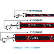 Dog Leash - 1969 Camaro Z/28 Emblem/Stripe Red/Black/Gray/Silver