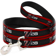 Dog Leash - 1969 Camaro Z/28 Emblem/Stripe Red/Black/Gray/Silver