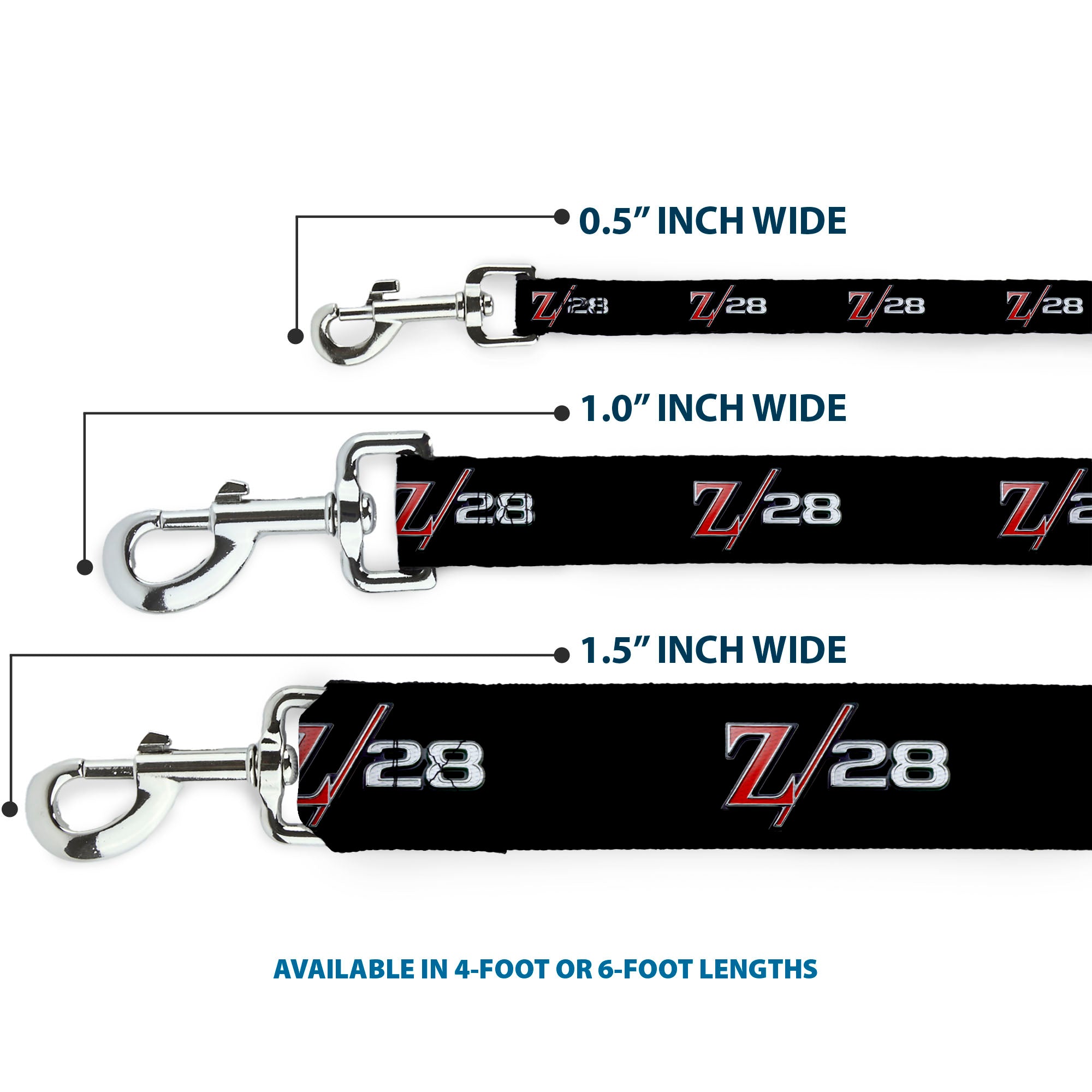 Dog Leash - 1969 Camaro Z/28 Emblem Black/Silvers/Red