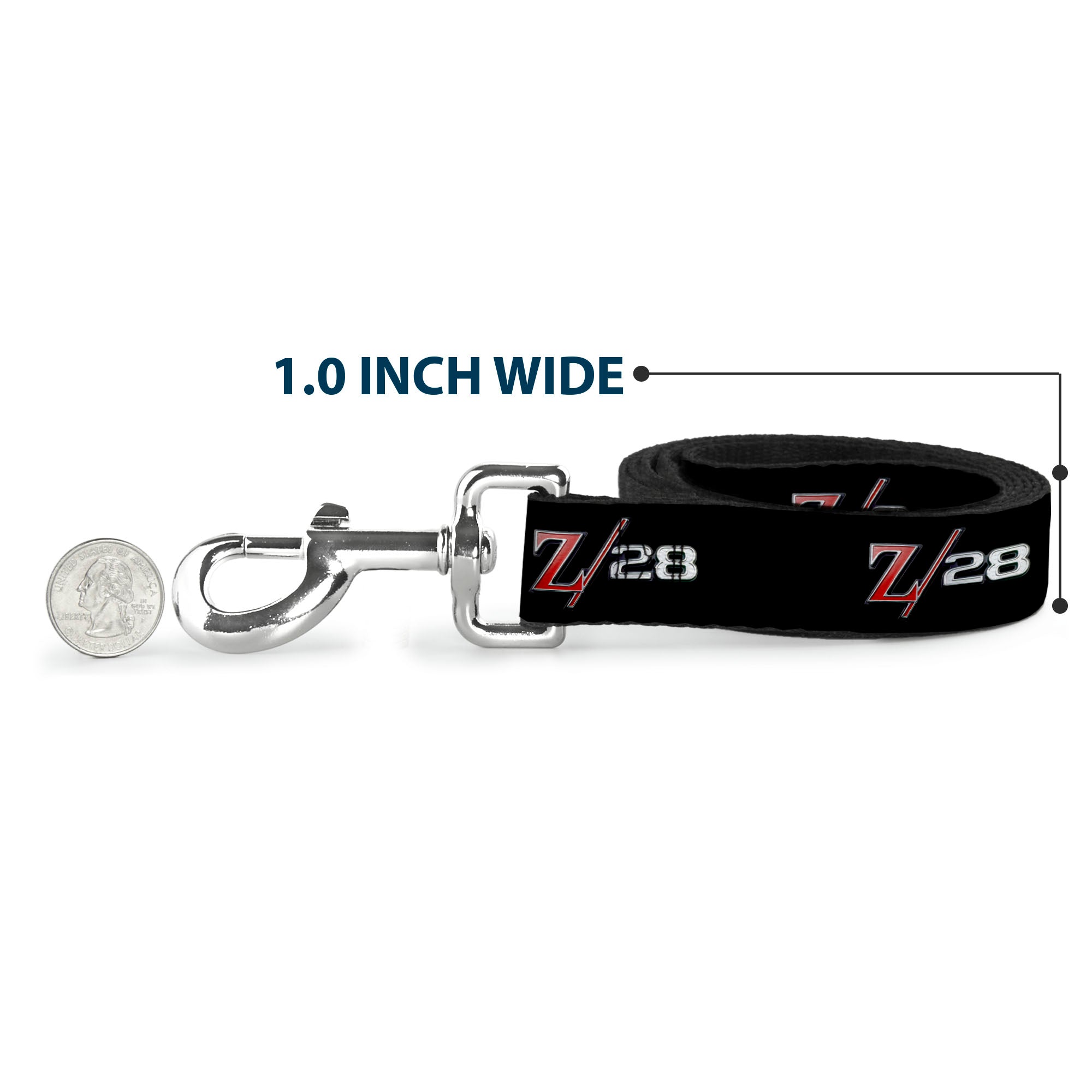 Dog Leash - 1969 Camaro Z/28 Emblem Black/Silvers/Red