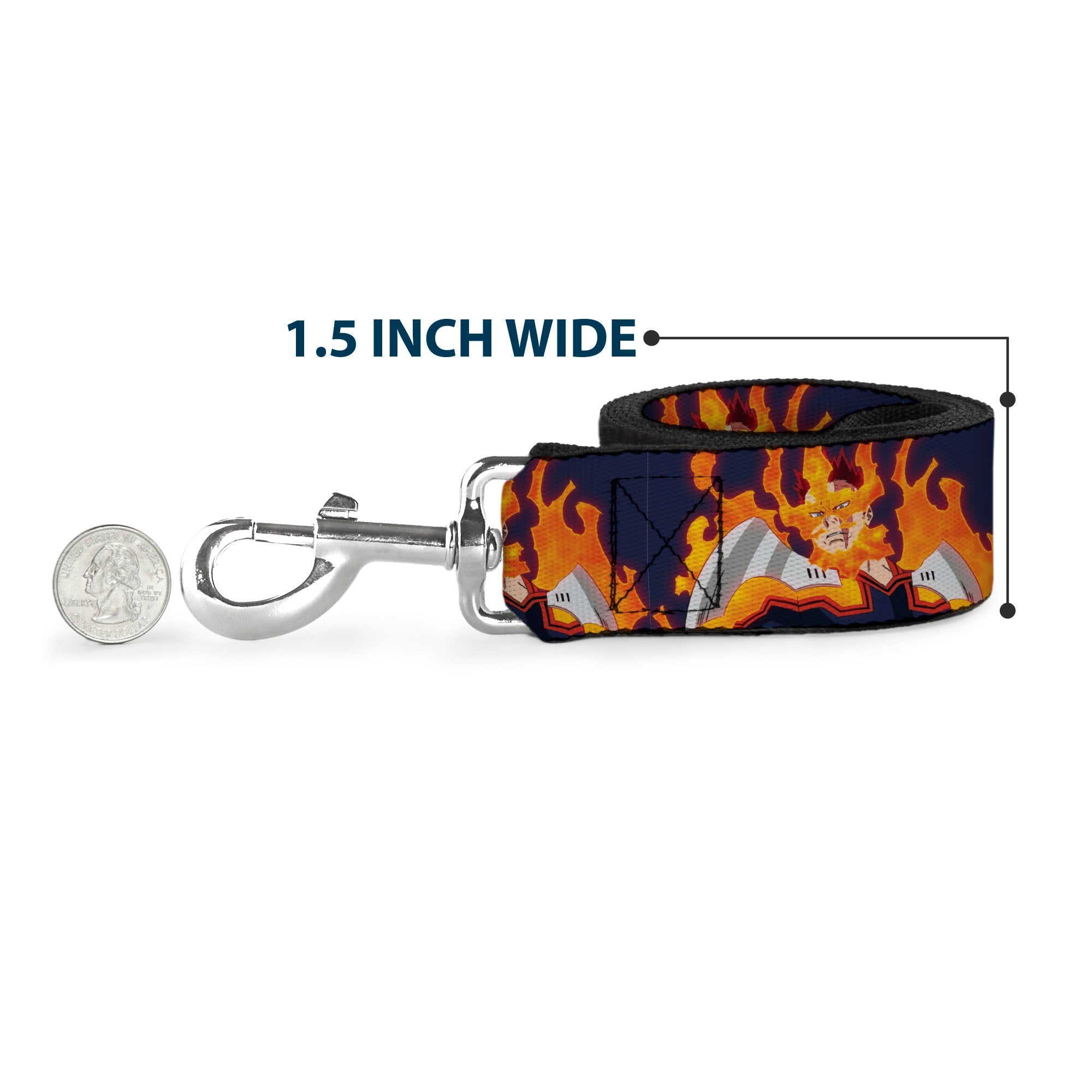 Dog Leash - My Hero Academia Flame Hero Endeavor Pose Blue