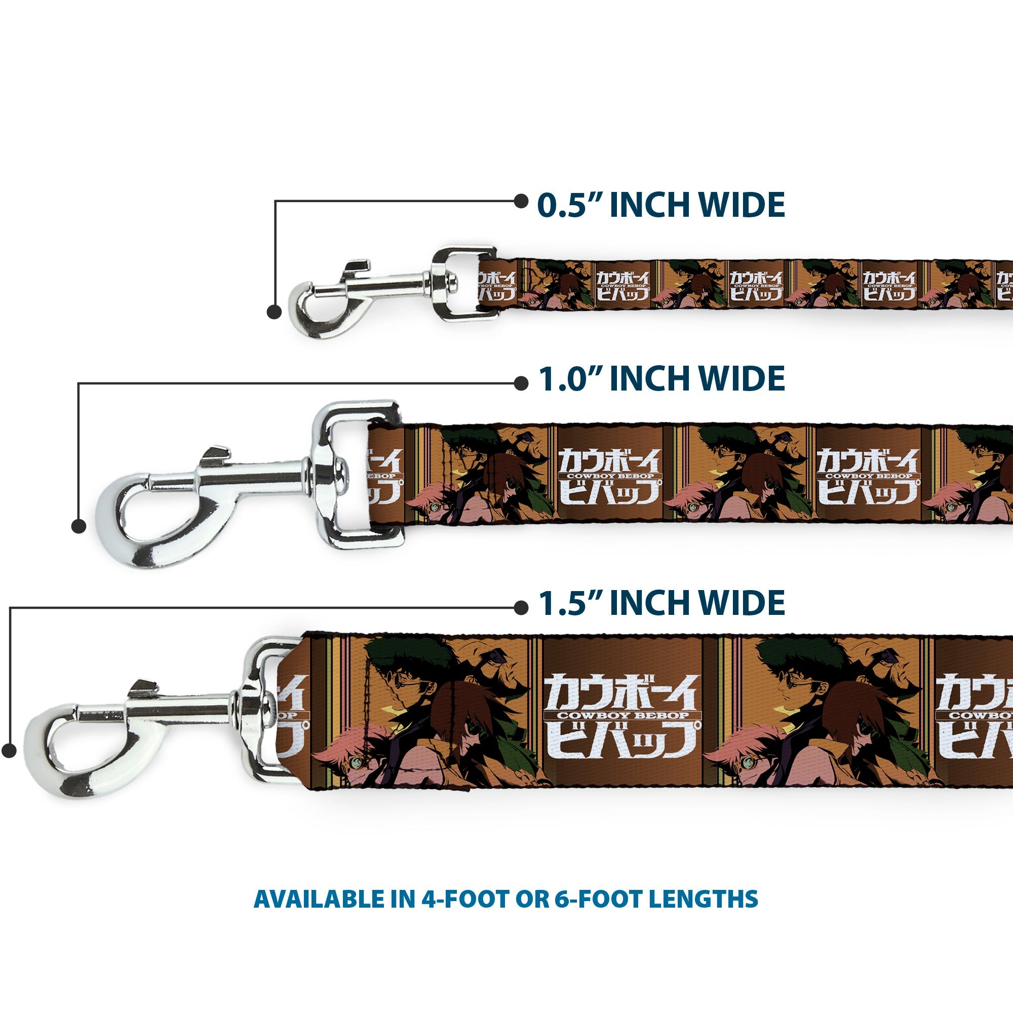 Dog Leash - COWBOY BEBOP Crew Group Pose and Title Logo Blocks