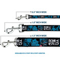 Load image into Gallery viewer, Dog Leash - COWBOY BEBOP Title Logo and Character Blocks Black/Blues
