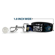Dog Leash - COWBOY BEBOP Spike and Vicious Pose and Title Logo Black/Blues