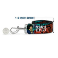 Load image into Gallery viewer, Dog Leash - COWBOY BEBOP Spike and Faye Brick Pose and Title Logo Blues/Reds
