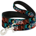 Load image into Gallery viewer, Dog Leash - COWBOY BEBOP Spike and Faye Brick Pose and Title Logo Blues/Reds
