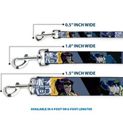 Dog Leash - COWBOY BEBOP Spike Vicious and Faye Pose and Title Logo Blues/Yellow