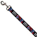 Dog Leash - COWBOY BEBOP Spike Pose and Crew Collage and Title Logo Black