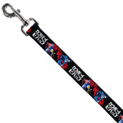 Dog Leash - COWBOY BEBOP Spike Pose and Crew Collage and Title Logo Black