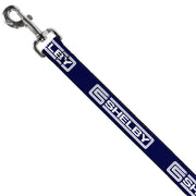 Dog Leash - Carroll Shelby CS SHELBY Racing Logo Block Navy/White