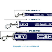 Dog Leash - Carroll Shelby CS SHELBY Racing Logo Block Navy/White
