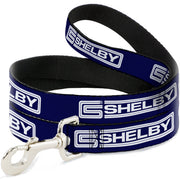 Dog Leash - Carroll Shelby CS SHELBY Racing Logo Block Navy/White