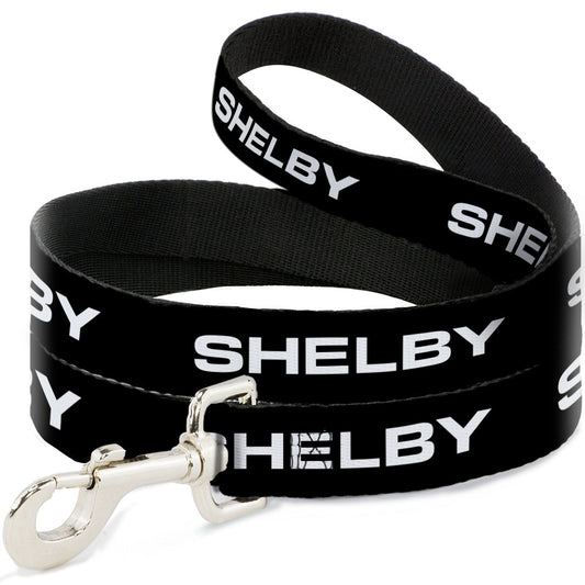 Dog Leash - SHELBY Text Only Black/White