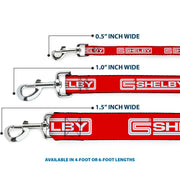 Dog Leash - Carroll Shelby CS SHELBY Racing Logo Block Red/White