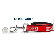 Dog Leash - Carroll Shelby CS SHELBY Racing Logo Block Red/White
