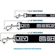Dog Leash - Carroll Shelby CS SHELBY Racing Logo Block Black/White