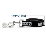 Dog Leash - Carroll Shelby CS SHELBY Racing Logo Block Black/White