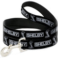 Load image into Gallery viewer, Dog Leash - SHELBY Box Logo and Super Snake Cobra Black/White

