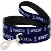 Dog Leash - SHELBY Box Logo and Super Snake Cobra Blue/White