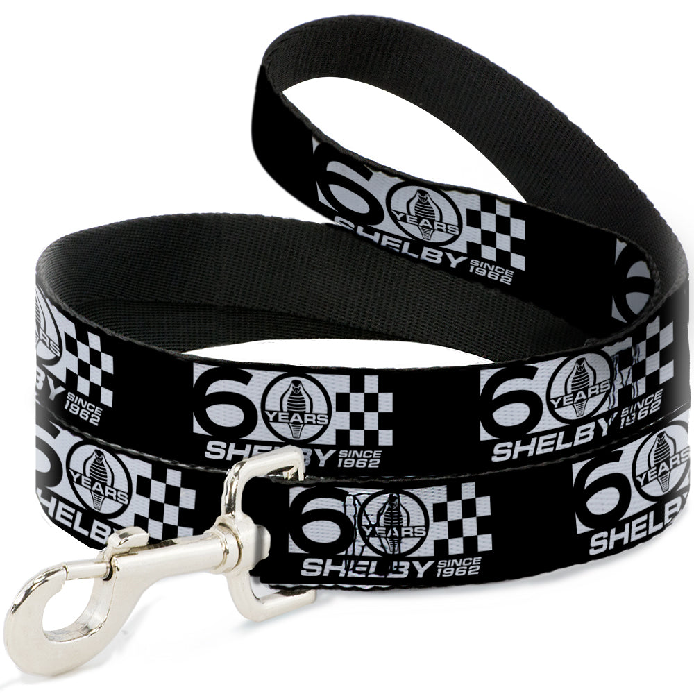 Dog Leash - SHELBY 60 YEARS SINCE 1962 Checker Black/White