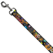 Dog Leash - CatDog Party/Balloons/CATDOG Logo Gray/Black/Multi Color