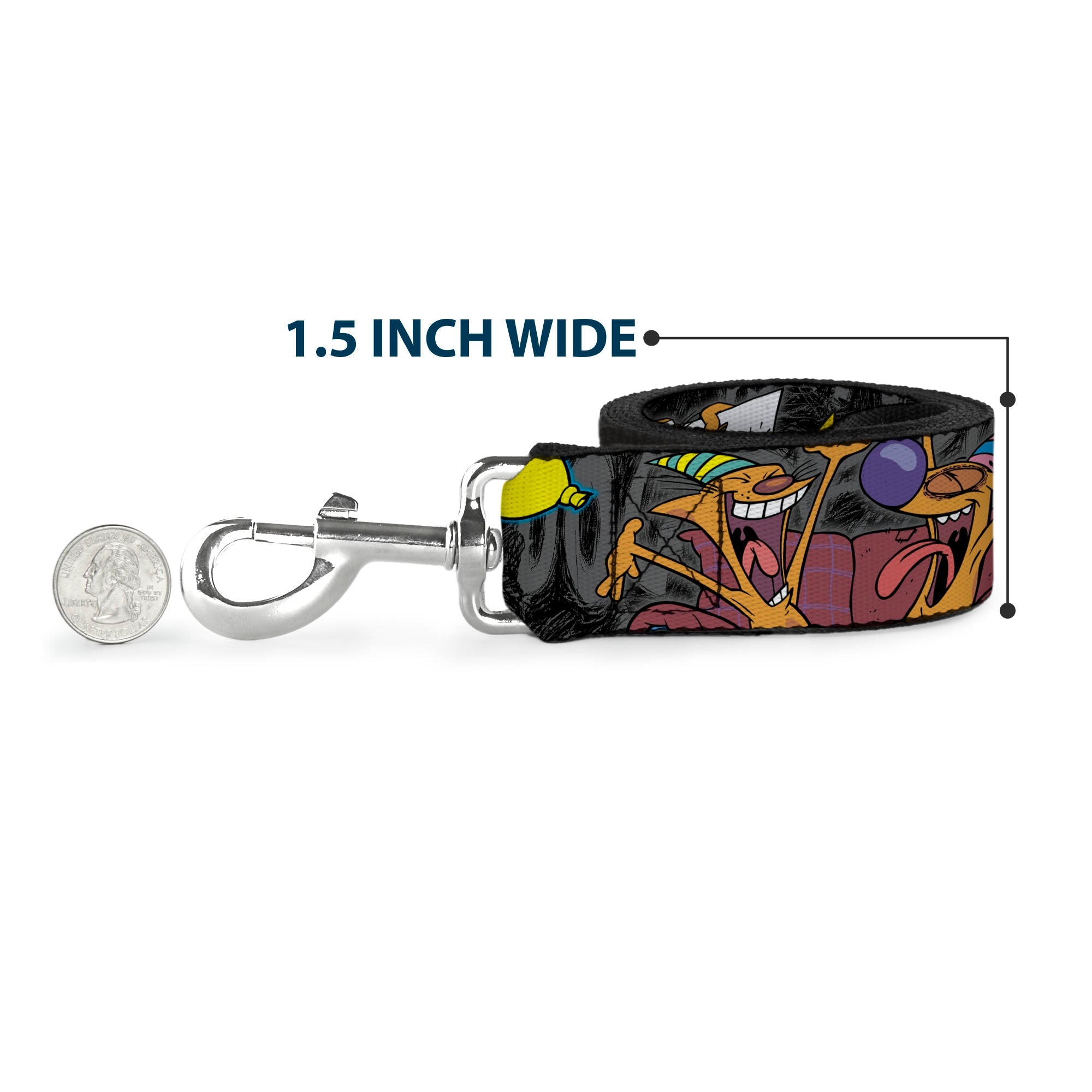Dog Leash - CatDog Party/Balloons/CATDOG Logo Gray/Black/Multi Color