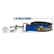Dog Leash - CatDog Hanging Out Poses Blue
