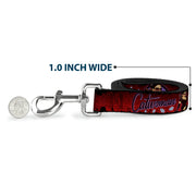 Dog Leash - CATWOMAN Bombshell Pose/Diamonds Red/Purple/Black
