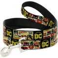 Load image into Gallery viewer, Dog Leash - Vintage DC Comics Superhero and Logos Collage Black

