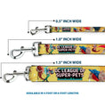 Load image into Gallery viewer, Dog Leash - DC LEAGUE OF SUPER-PETS 6-Superhero Pet Poses Collage Yellows
