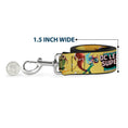 Load image into Gallery viewer, Dog Leash - DC LEAGUE OF SUPER-PETS 6-Superhero Pet Poses Collage Yellows
