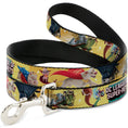 Load image into Gallery viewer, Dog Leash - DC LEAGUE OF SUPER-PETS 6-Superhero Pet Poses Collage Yellows
