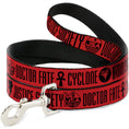 Load image into Gallery viewer, Dog Leash - Black Adam JUSTICE SOCIETY Icons and Text Red/Black
