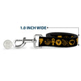 Load image into Gallery viewer, Dog Leash - Black Adam Justice Society Icons Black/Orange
