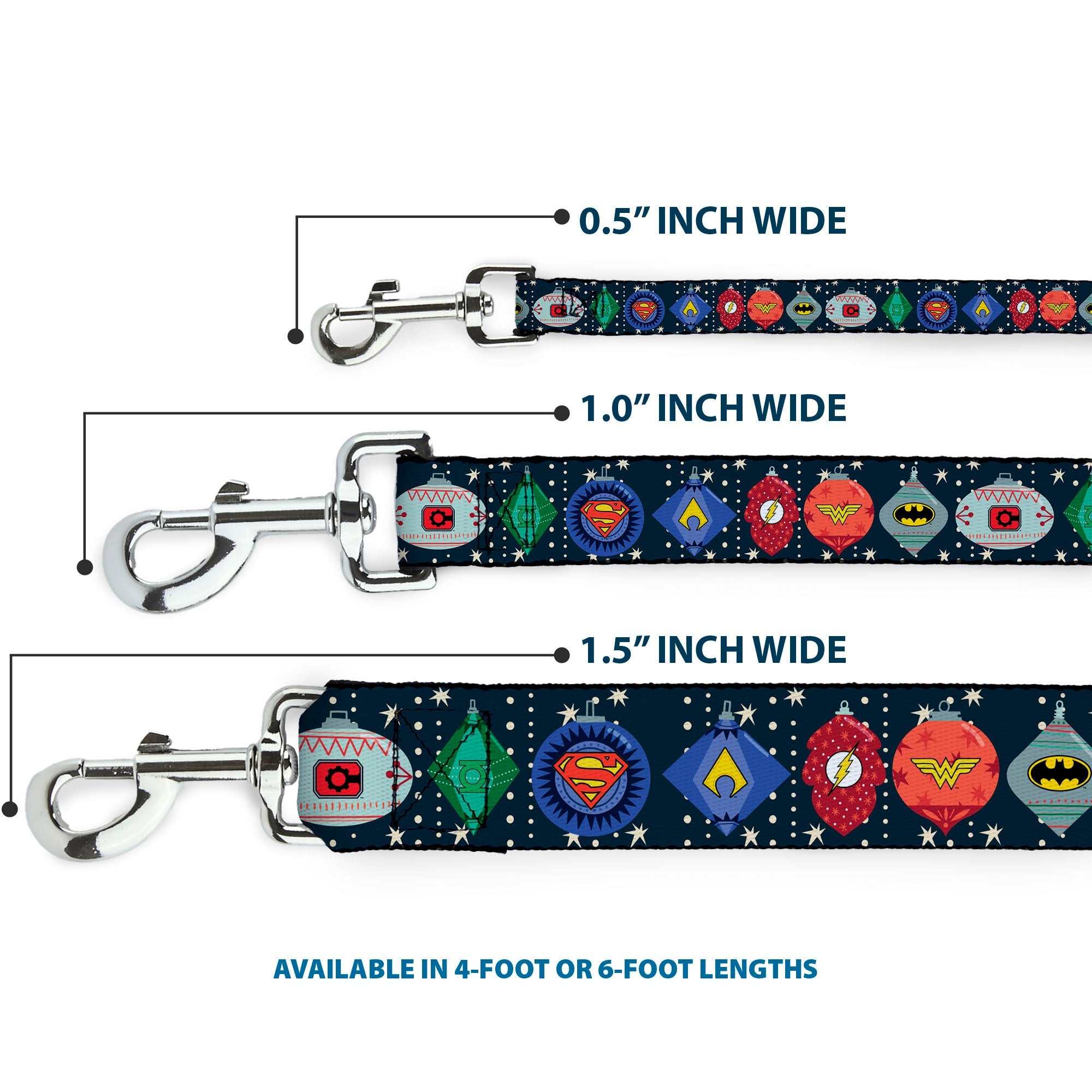 Dog Leash - DC Comics Justice League Holiday Ornament Icons and Stars