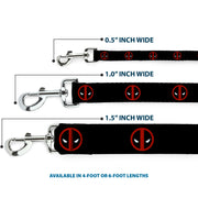 Dog Leash - Deadpool Logo Black/Red/White