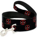 Load image into Gallery viewer, Dog Leash - Deadpool Logo Black/Red/White
