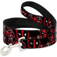 Load image into Gallery viewer, Dog Leash - Deadpool 2-Action Poses/Splatter Logo Black/Red/White
