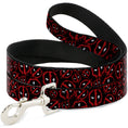 Load image into Gallery viewer, Dog Leash - Deadpool Splatter Logo Scattered Black/Red/White
