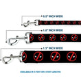 Load image into Gallery viewer, Dog Leash - Deadpool Logo2 Black/Red/White
