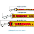 Load image into Gallery viewer, Dog Leash - DEADPOOL'S CHIMICHANGAS Flames Yellow/Black/Red
