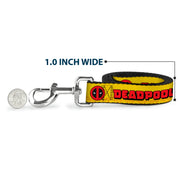 Dog Leash - DEADPOOL'S CHIMICHANGAS Flames Yellow/Black/Red