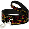 Load image into Gallery viewer, Dog Leash - DEADPOOL'S CHIMICHANGAS and Logo Black/Gold/Red
