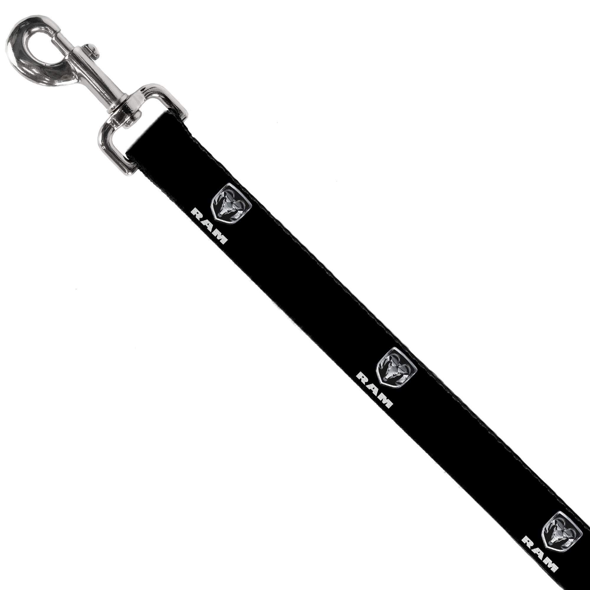 Dog Leash - Ram Black/Silver Logo REPEAT