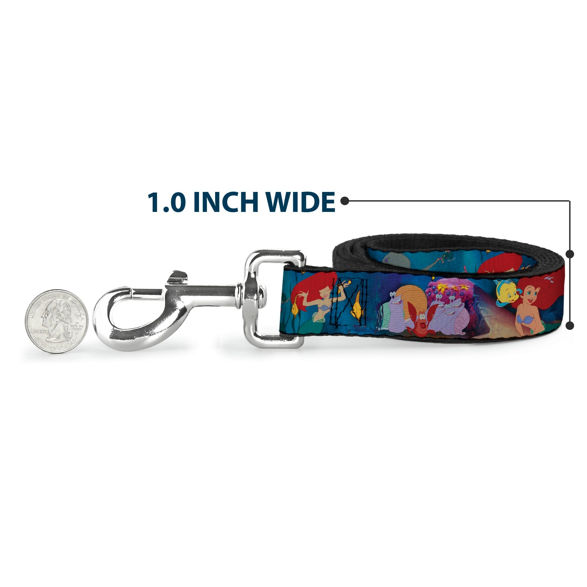 Dog Leash - Ariel, Sebastian & Flounder Scene